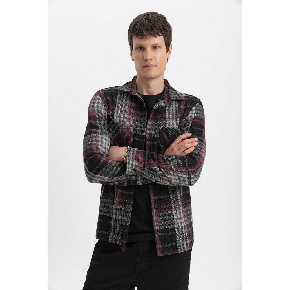 Camisa masculina em flanela overshirt essendi -G