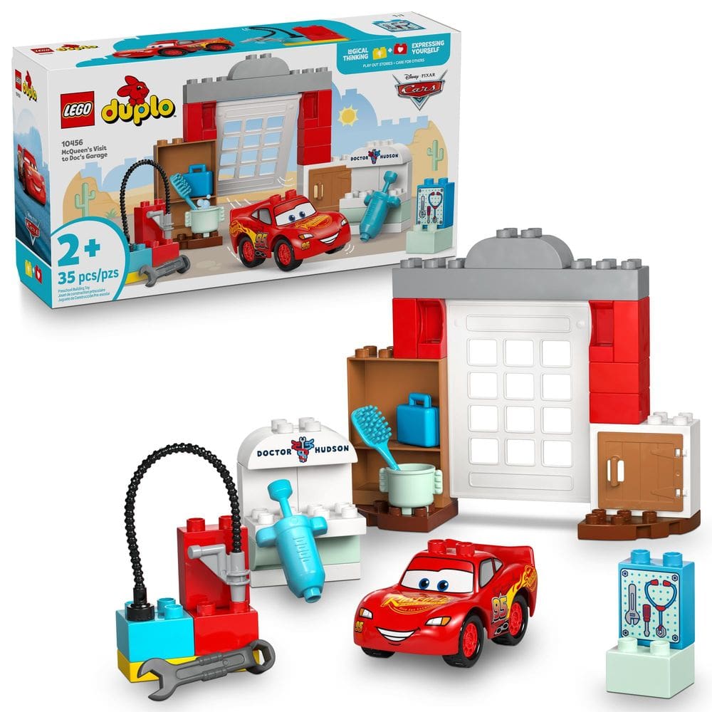 Brinquedo LEGO DUPLO Disney Pixar Cars A visita de McQueen à garagem do médico