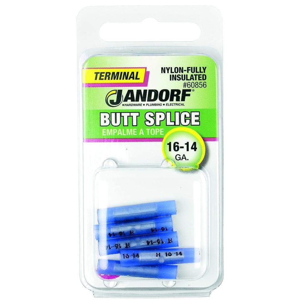Terminal Jandorf 60856 Butt Splice, calibre 16-14, azul