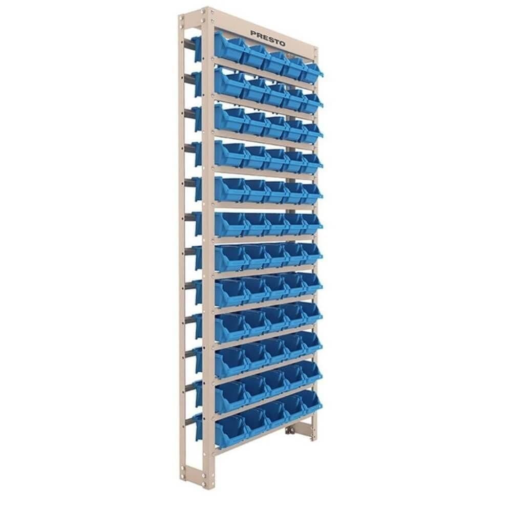 Kit Estante Gaveteiro Organizador 60-3 Azul - 93004 - Presto