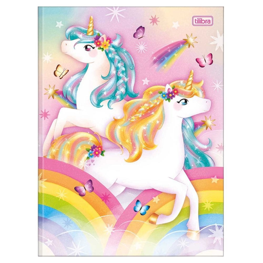 Caderno Brochura Universitário Capa Dura Blink Unicórnios 80 Folhas - Tilibra