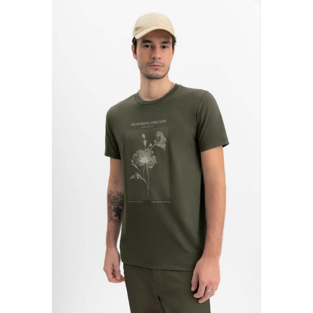 Camiseta masculina de flores Essendi Camiseta masculina de cacto Essendi