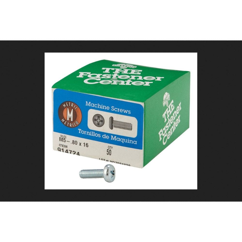 Parafusos de máquina Hillman M5x16mm zincados, pacote com 50