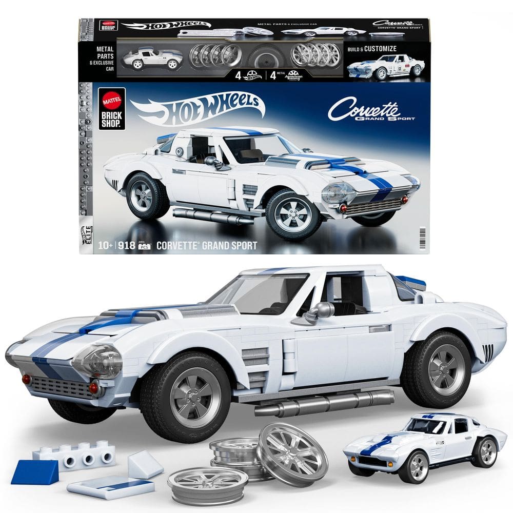 Conjunto de construção Mattel Brick Shop Corvette Grand Sport 918 unidades