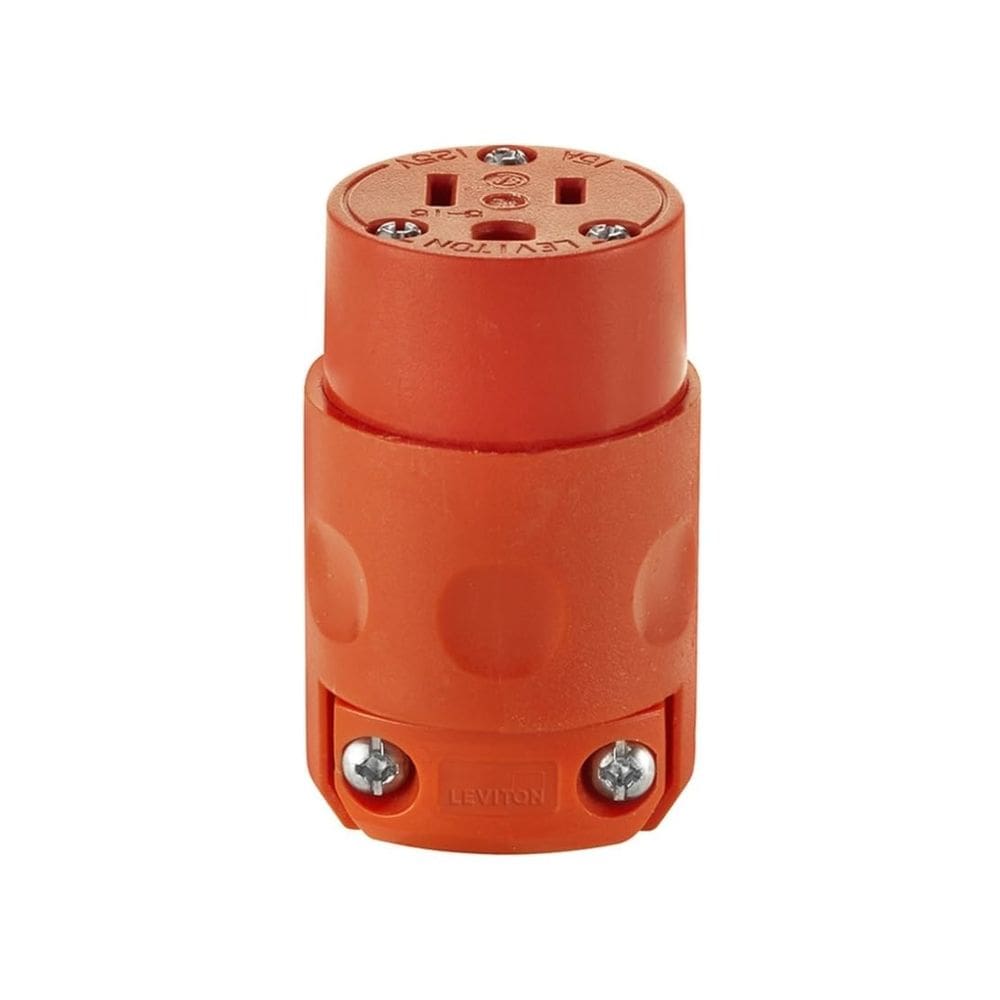 Cabo de aterramento de saída Leviton 15A 125V PVC 515CV-OR Laranja