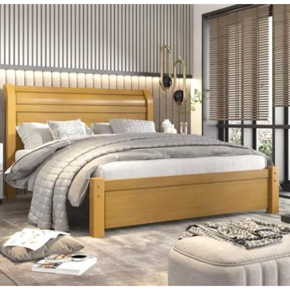 Cama Casal 187 100% MDF Cinamomo - Móveis Valverde