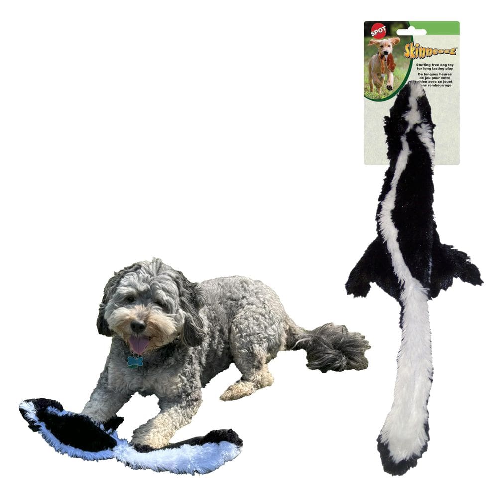 Brinquedo para cães SPOT Skinneeez Skunk, pelúcia de 58 cm com 2 guinchos