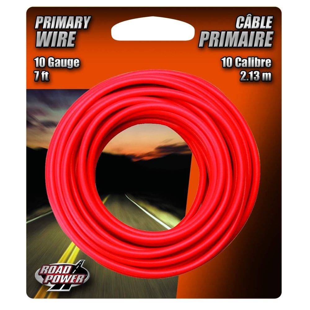Fio automotivo Coleman Cable Road Power, calibre 10, 2,1 m, vermelho
