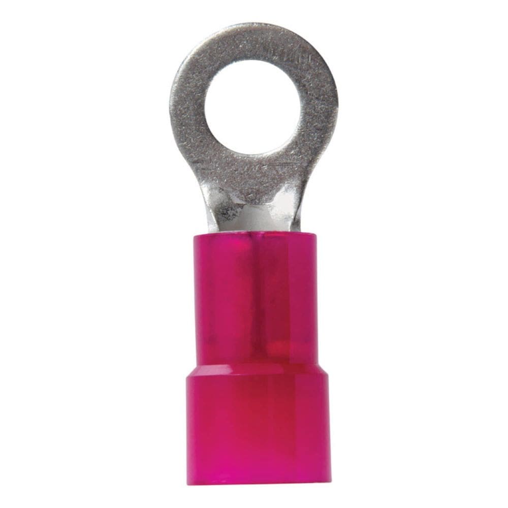 Terminal de anel Jandorf 60789 de nylon de calibre 8, 1/4 de polegada, vermelho