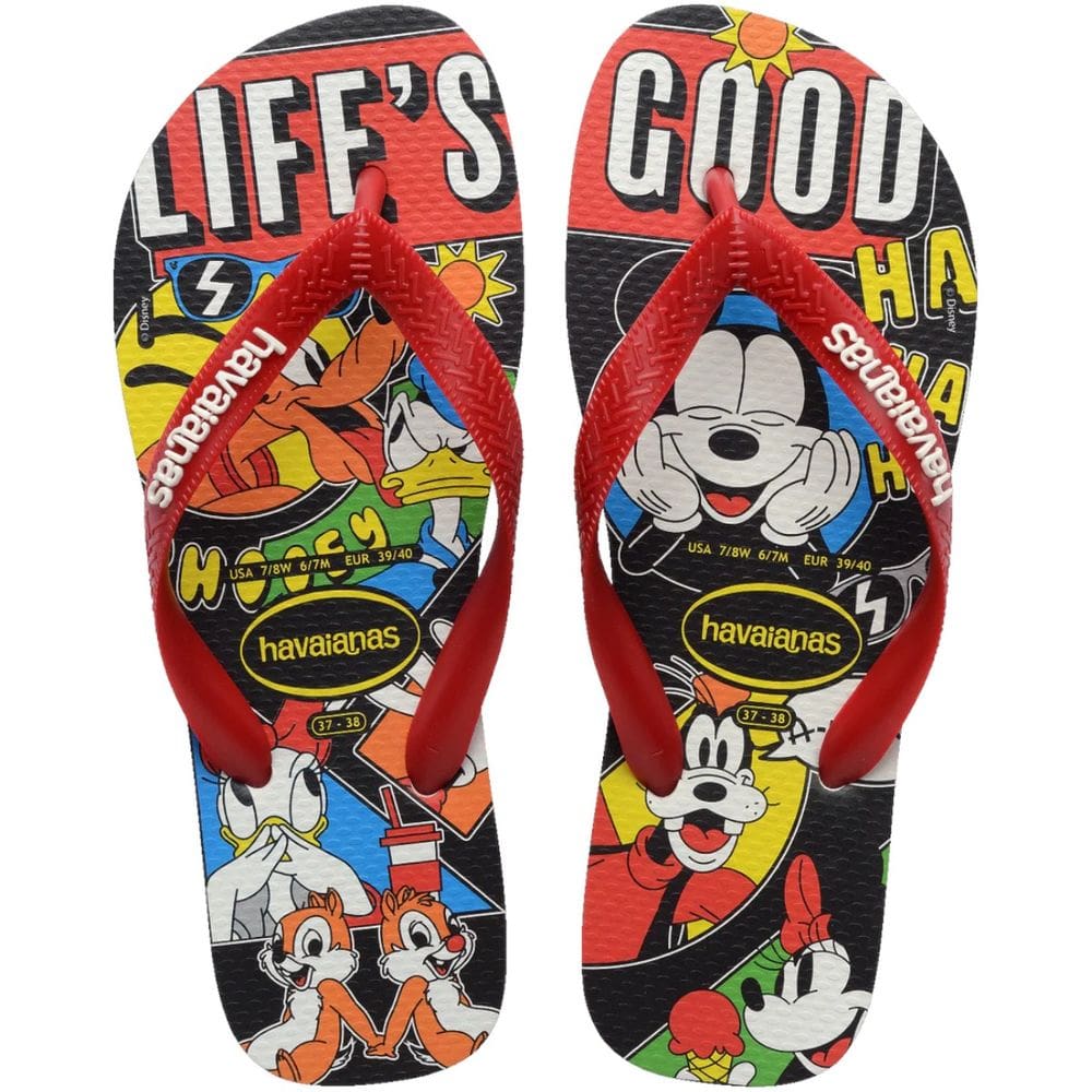 Chinelo Dedo Unissex Casual Dia a Dia Praia Passeio Havaianas Top Disney Classic