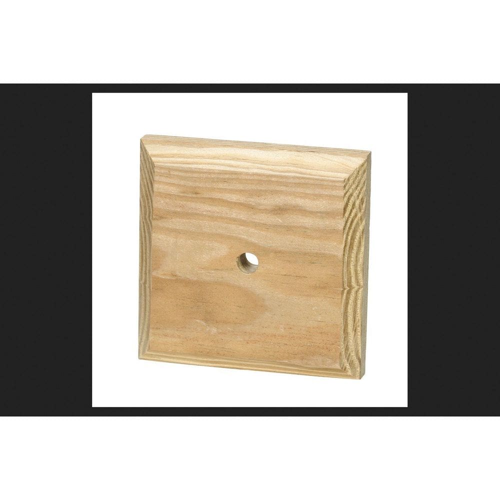 Tampão de poste Waddell Pine 10x10 cm, moldagem plana sólida