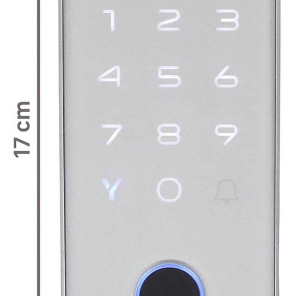 Fechadura Digital Prata Senha Tag Elsys Tecno