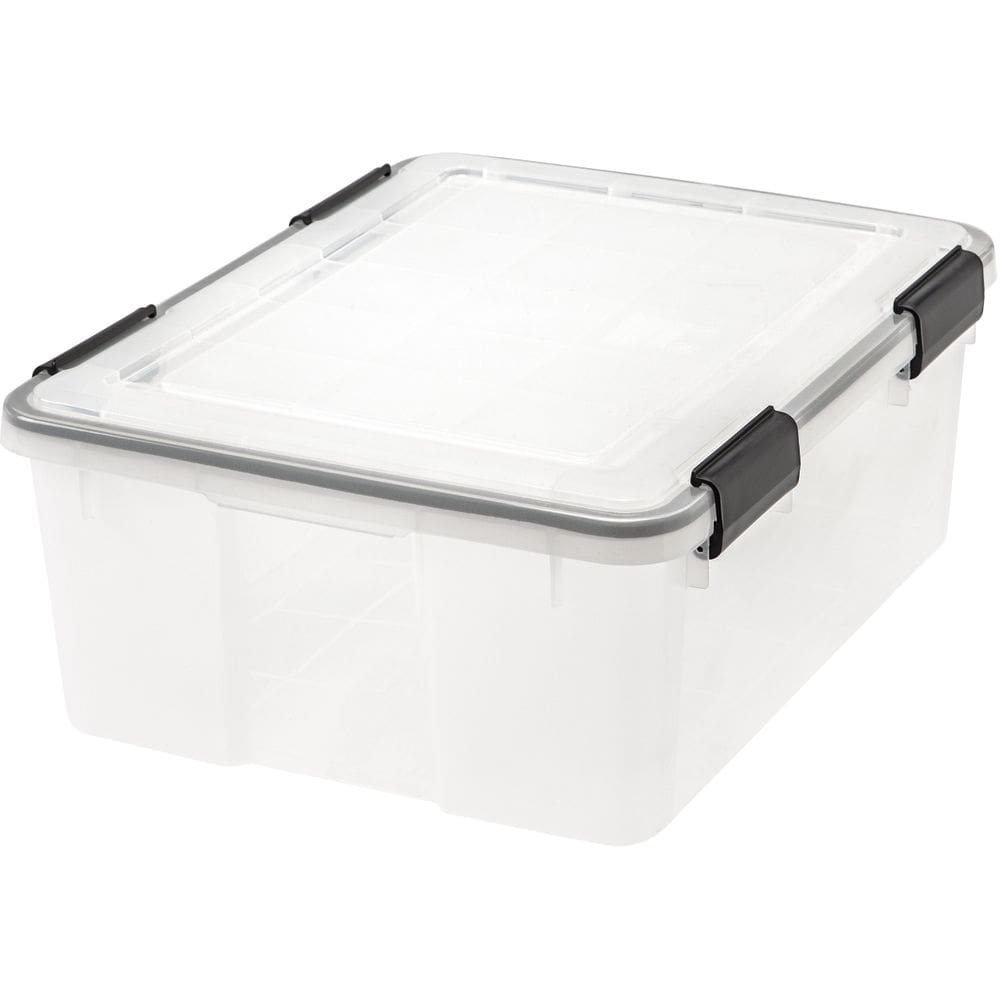 Caixa de armazenamento Iris Ohyama 30 litros WeatherPro Clear