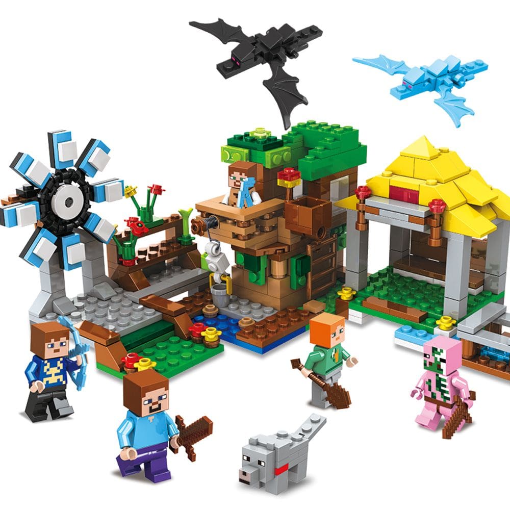 Bloco de Montar Moinho de Vento Craft Brinquedo 420 pçs 8803