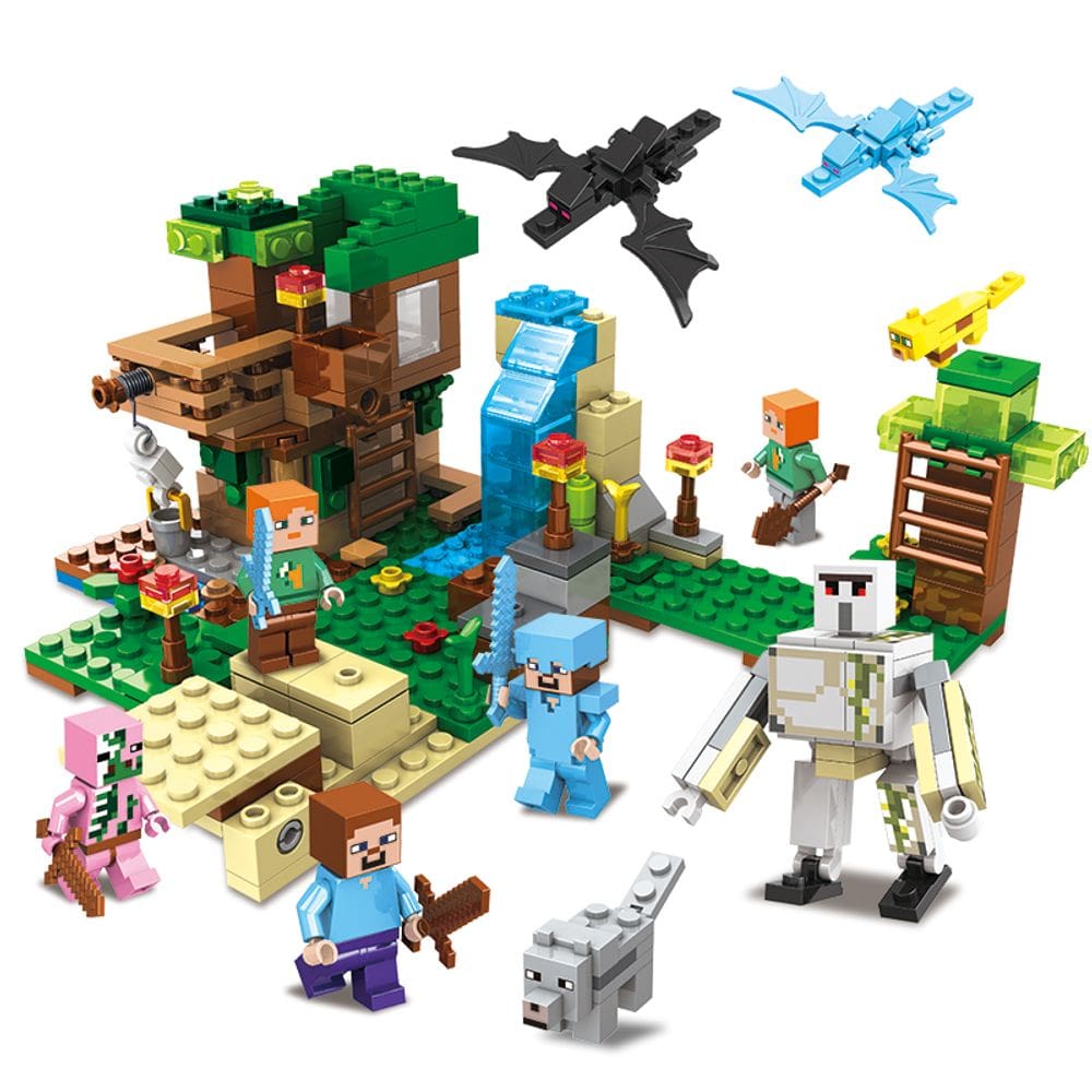 Bloco de Montar Vilarejo Craft Brinquedo 420 pçs - 8801