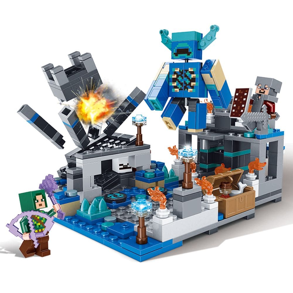 Bloco de Montar Batalha Gigante Craft Brinquedo 608 pçs 8001