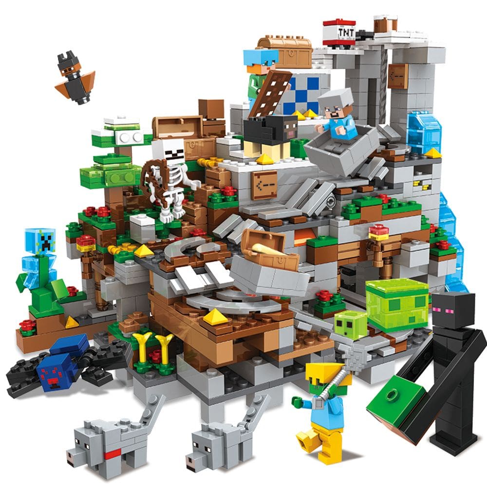 Bloco de Montar Caverna Zumbi Craft Brinquedo1315pçs8806