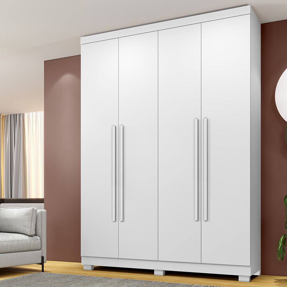 Guarda Roupa Solteiro 4 Portas com Pés New Master Benetil