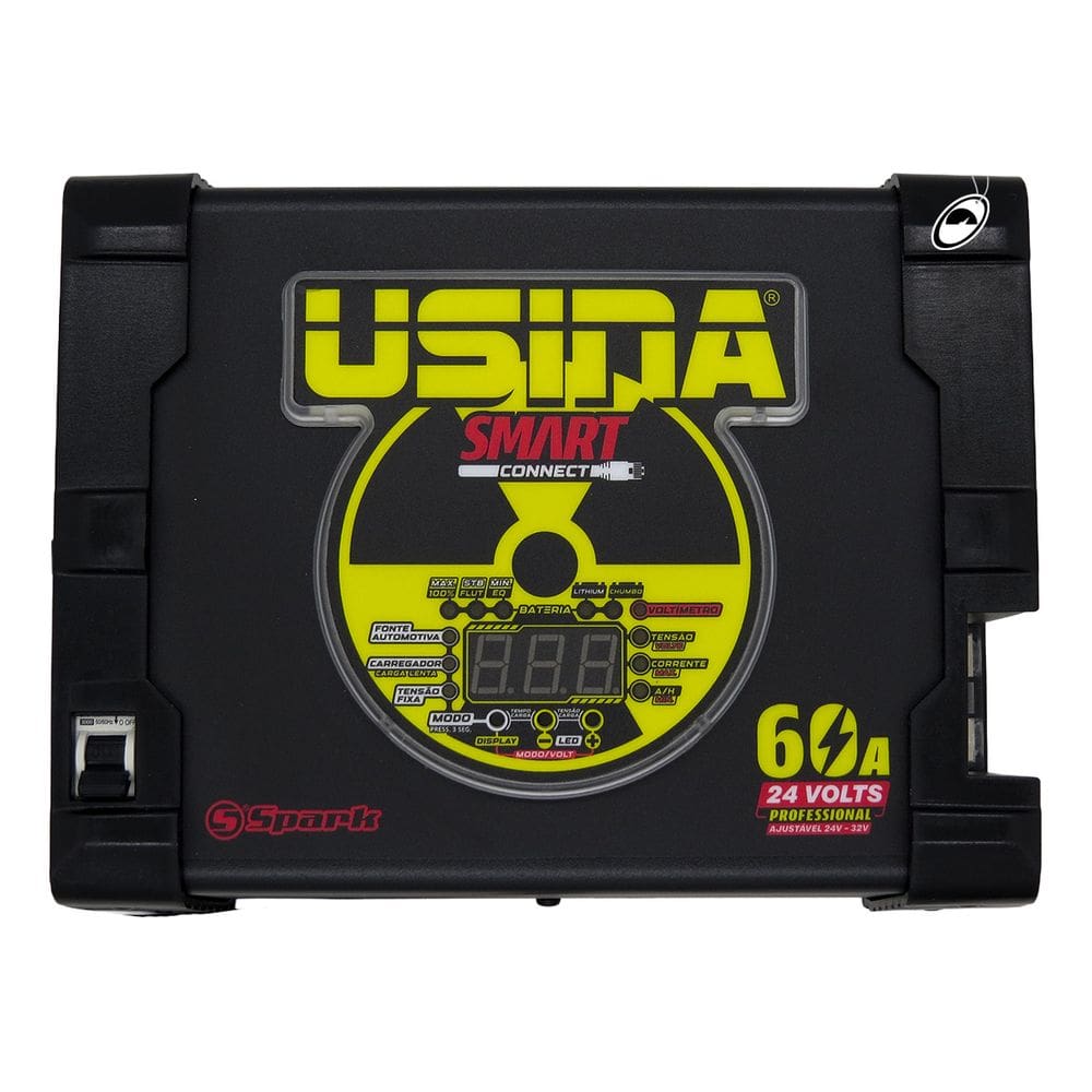 Fonte e Carregador Bateria Usina Connect SCVA 60A 24V Caminhão e Ônibus