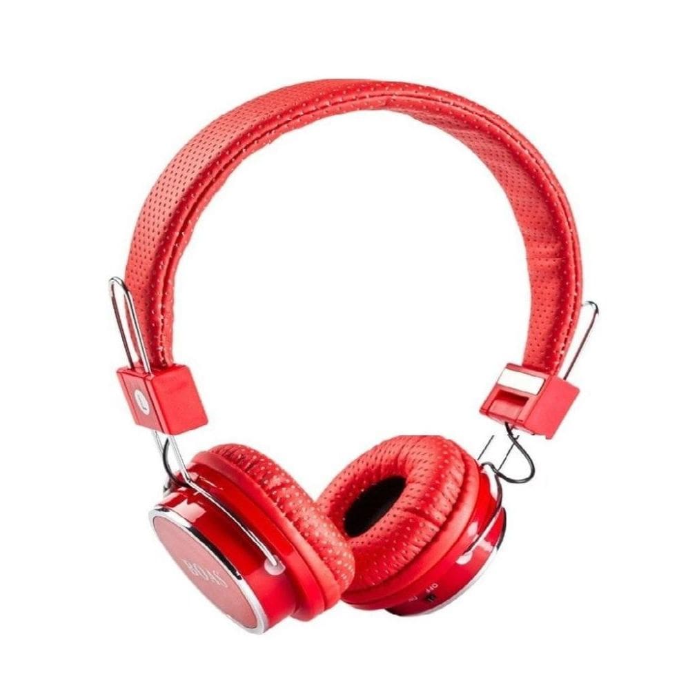 Fone De Ouvido Bluetooth Micro Sd Mp3 Rádio Fm Player B05 Vermelho