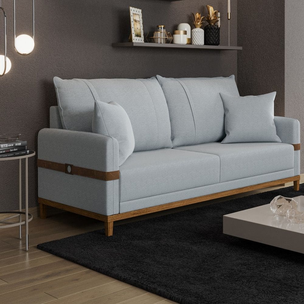 Sofá 3 Lugares 200cm Linho Kazu Bexs Estofados