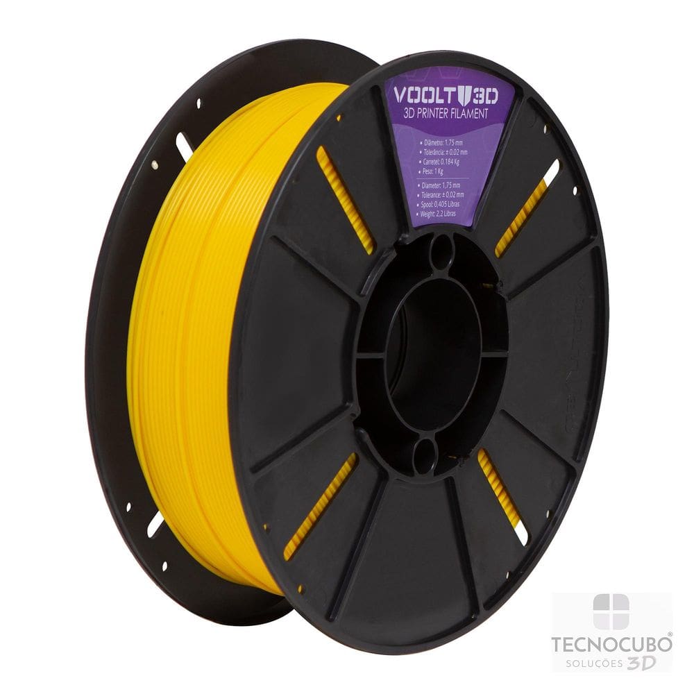 Filamento Impressão 3D Voolt Abs Amarelo 1Kg