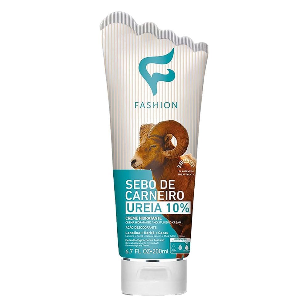 Creme Hidratante Ureia 10% Sebo de Carneiro Fashion 200ml