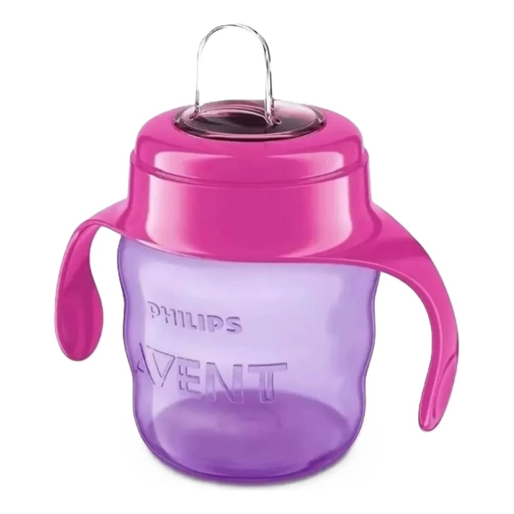 Copo De Transição Bico Silicone Rosa 6m+ 200ml Philips Avent