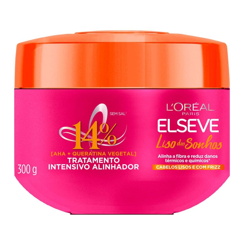 Máscara Elseve Liso dos Sonhos L`Oréal Paris Tratamento Intensivo Alinhador 300g