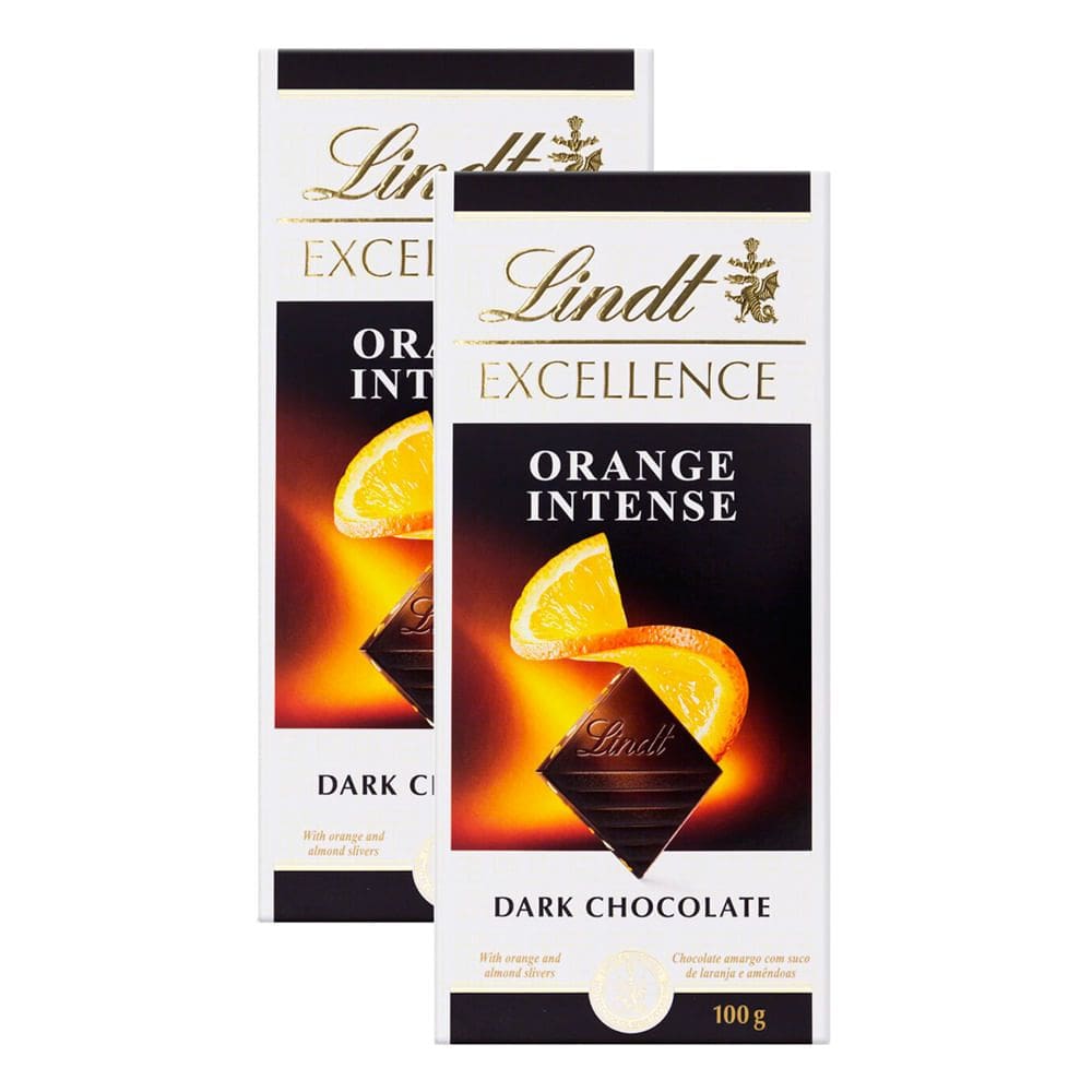 Kit 2 Chocolate Lindt Excellence Intense Orange Dark com 100g