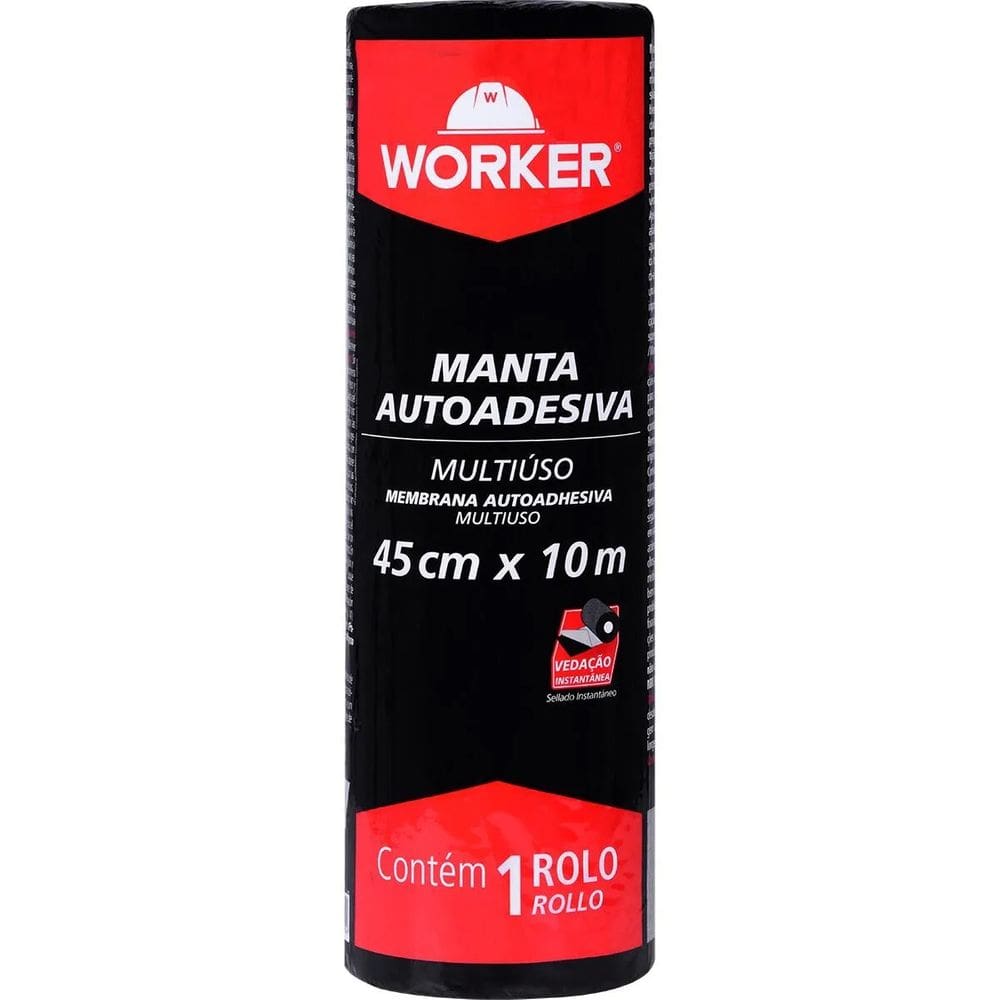 Manta Autoadesiva C/ Alumínio Flex. 45cmx10m Worker - 460125