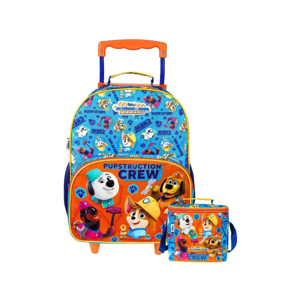 Kit Escolar Cãozinho Genial Mochila Rodinha + Lancheira