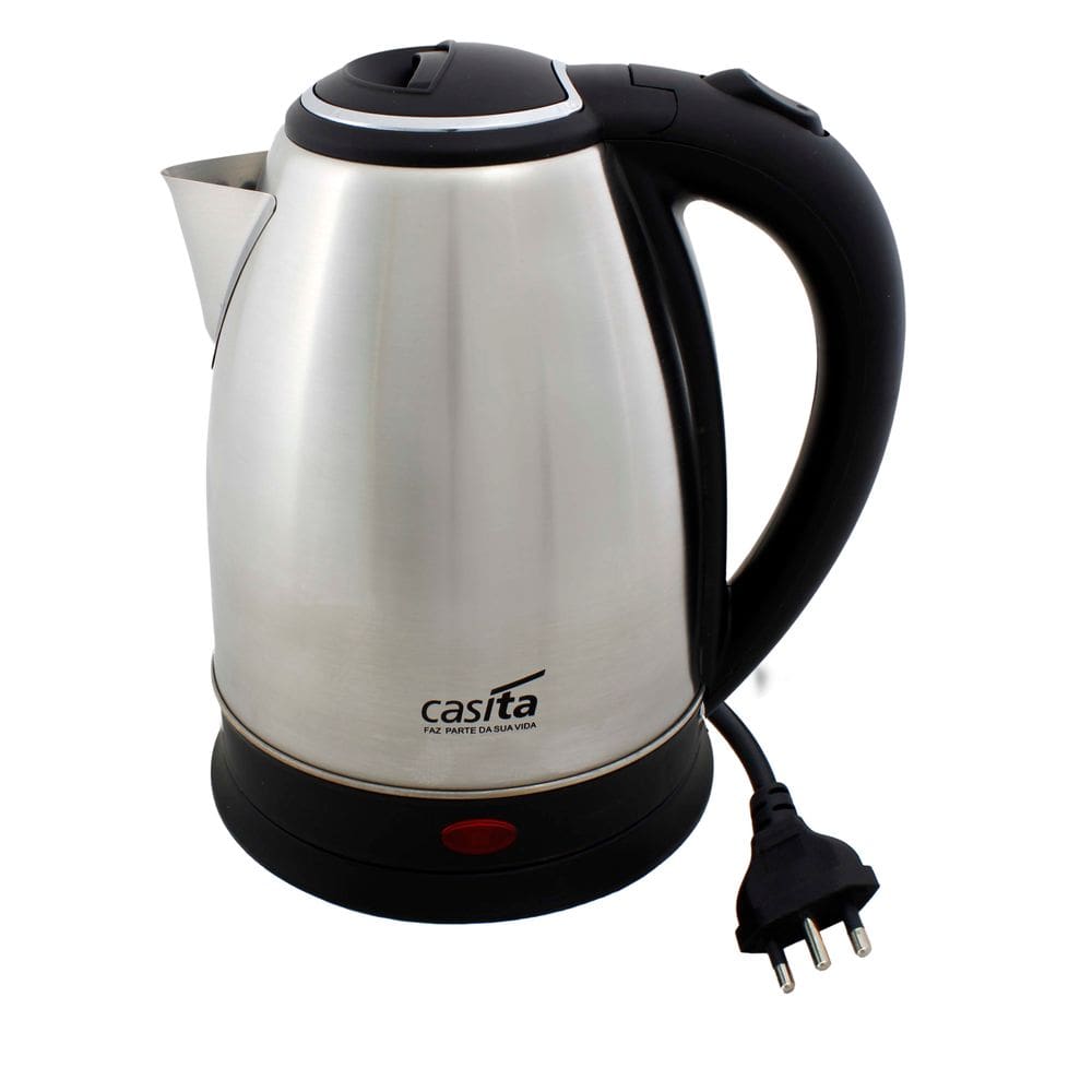 Chaleira Jarra Elétrica Inox Prateada 1,8L 220v 1500w