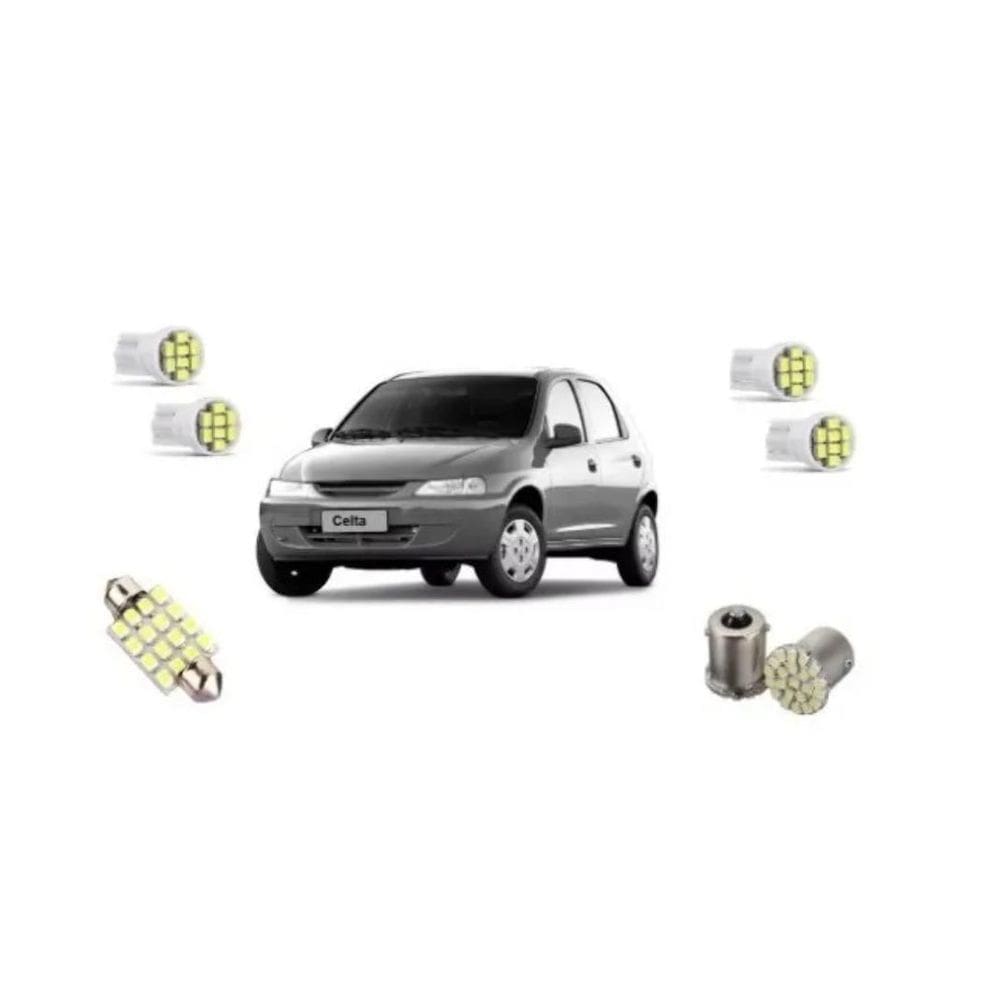 Kit Super Led Celta 2002-2005 Farol/Lanterna Leds Blue Lion
