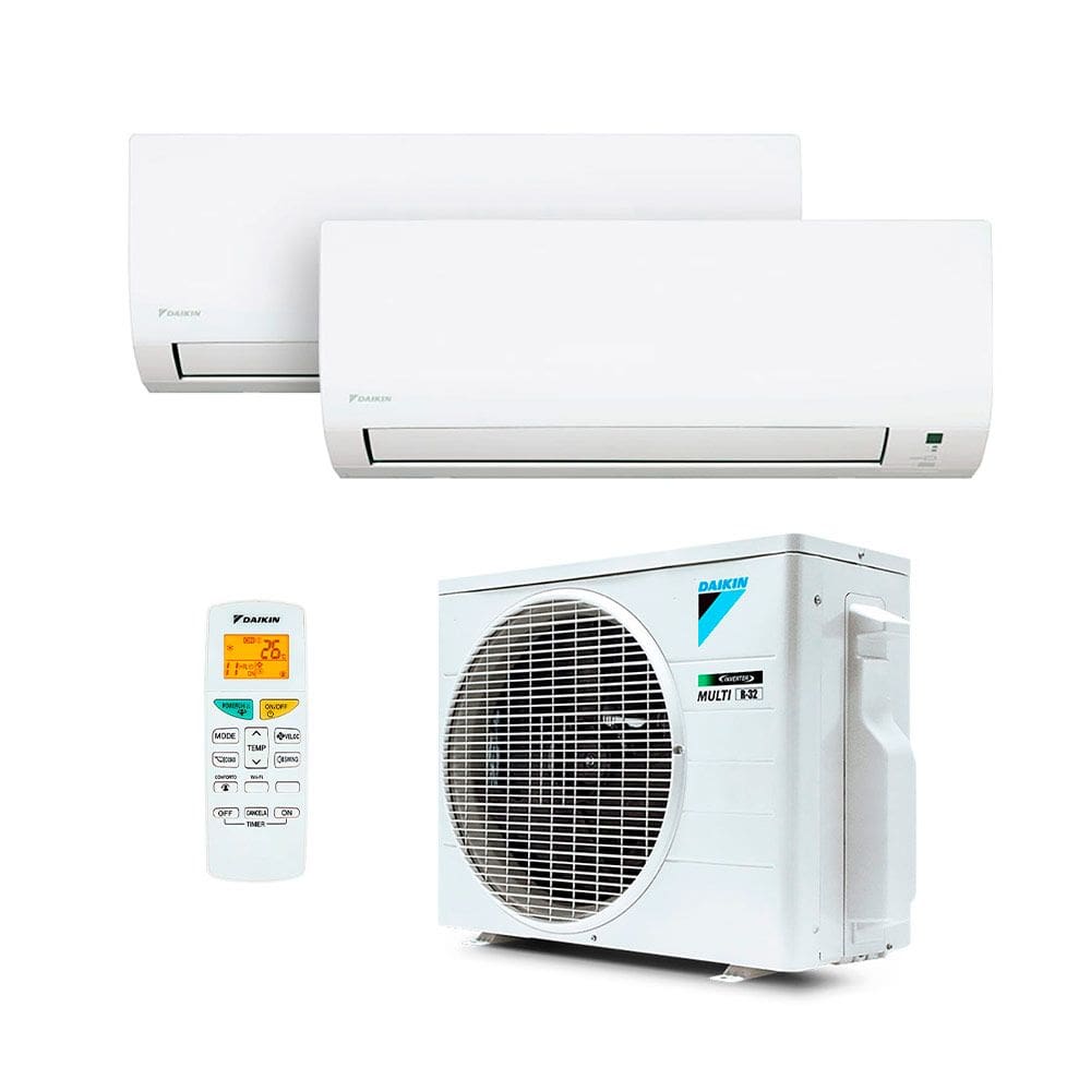 Ar Condicionado Multi Split Inverter R-32 Daikin 18.000 BTUs (2 Evap 9.000) Quente/Frio 220V Monofásico