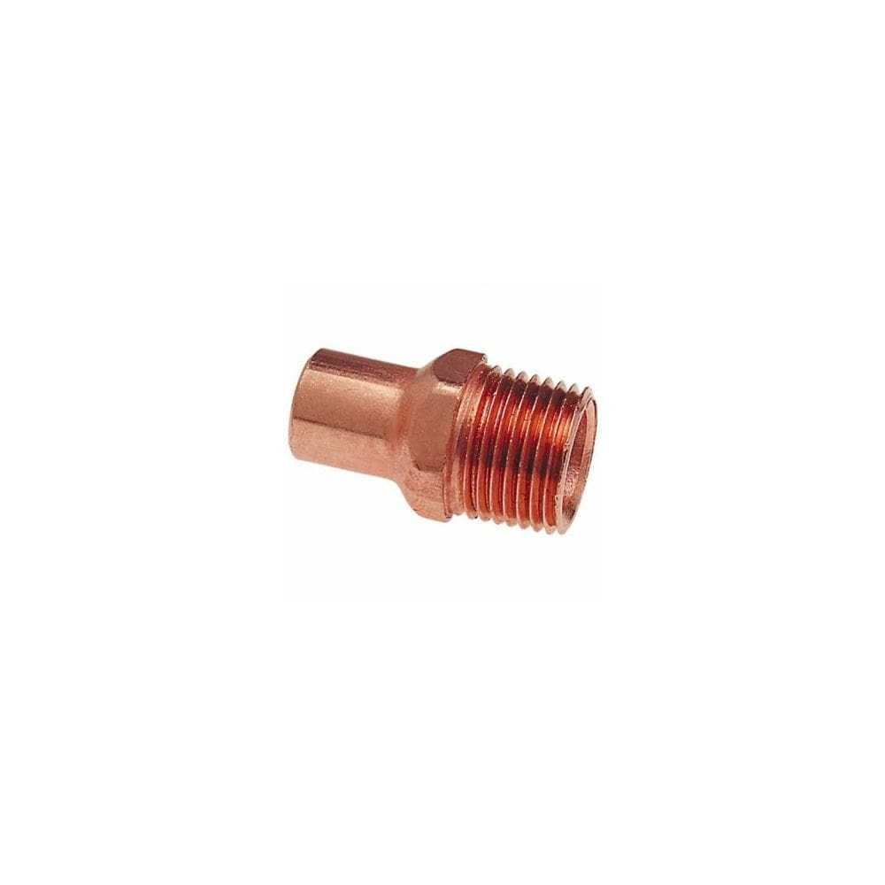 Encaixe de tubulação B&K LLC W01310D Adaptador MPT de cobre de 1/2”