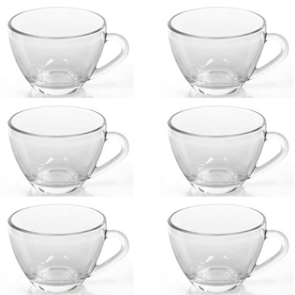 Jogo De 6 Xícaras Para Chá 230ml Vidro Casambiente