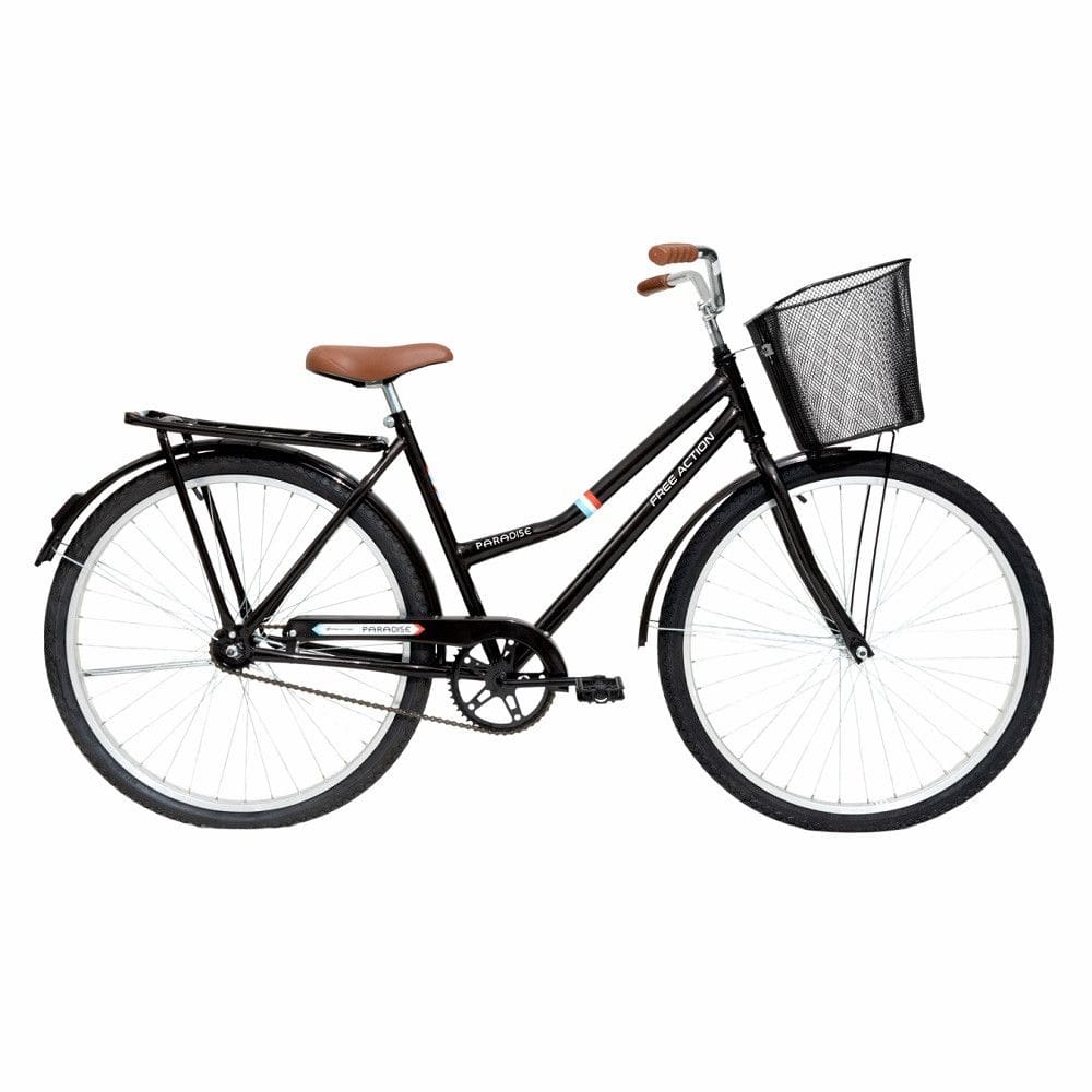 Bicicleta Paradise Aro 26 com Cesta Free Action
