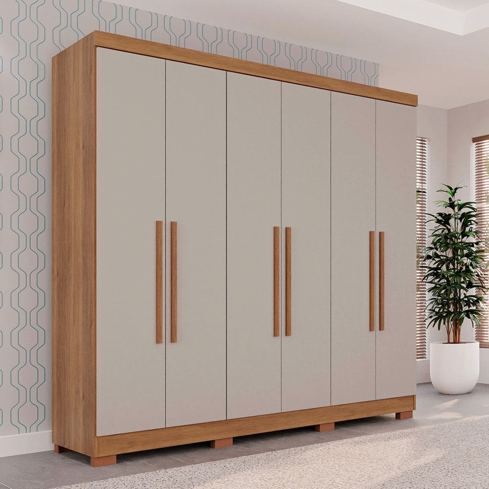 Guarda Roupa Casal Recife 06 portas e 2 gavetas Salleto