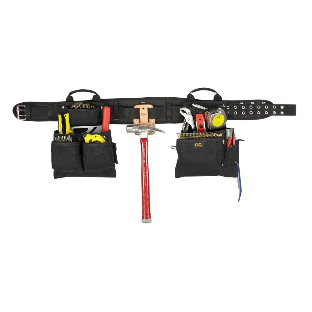 Cinto de ferramentas Combo Carpenter`s Custom Leathercraft 5608 de 17 bolsos