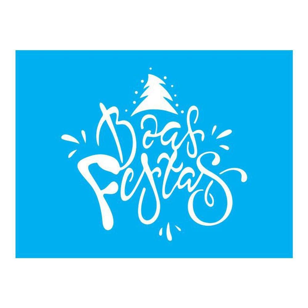 Stencil Tamako Boas Festas - 15X20Cm - Ref A3448