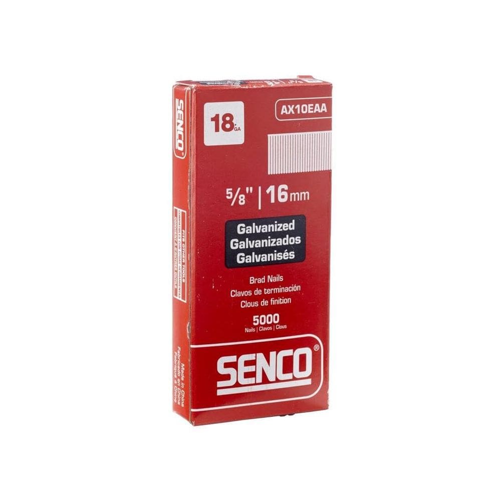 Prego de acabamento reto Senco 18ga 5/8in 15mm, pacote com 5000