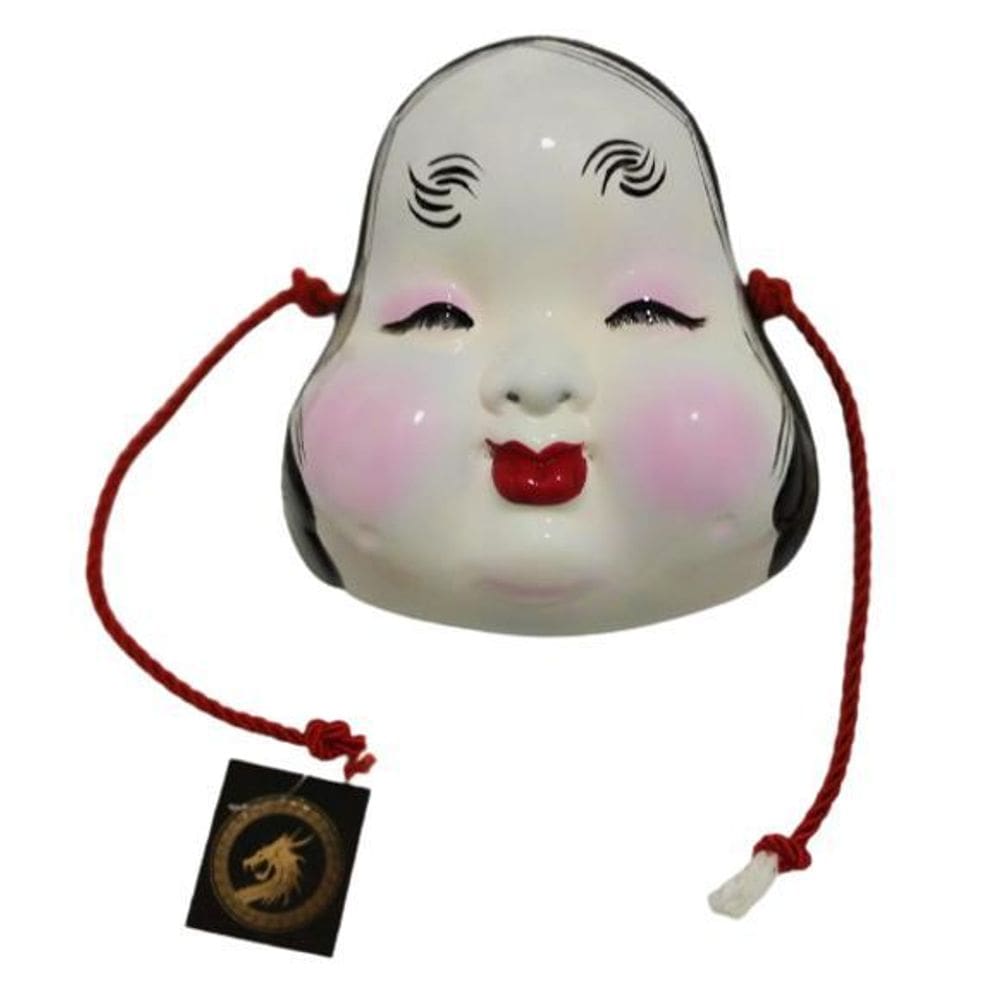 Kit Máscara Japonesa Ornamento Okame, Okina, Tengú - 3 Peças