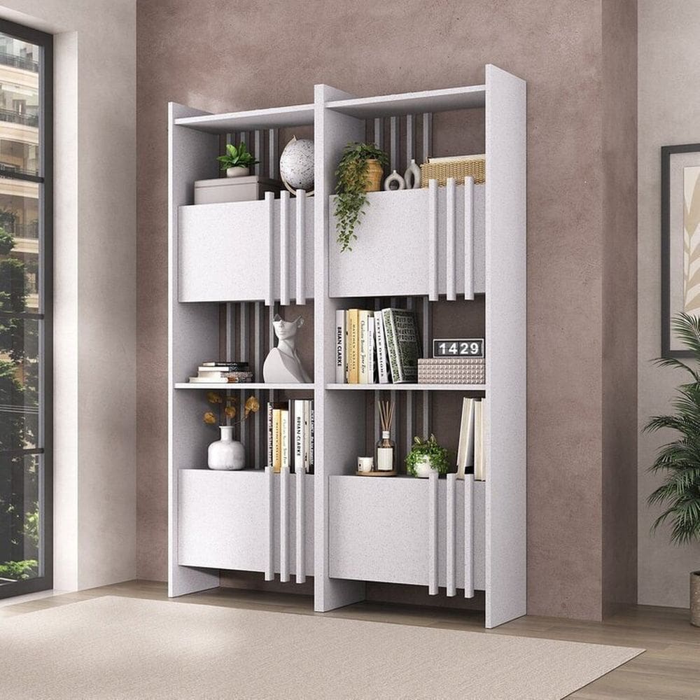 Kit 2 Estantes Livreiros co 2 Portas Arbos Terrazza