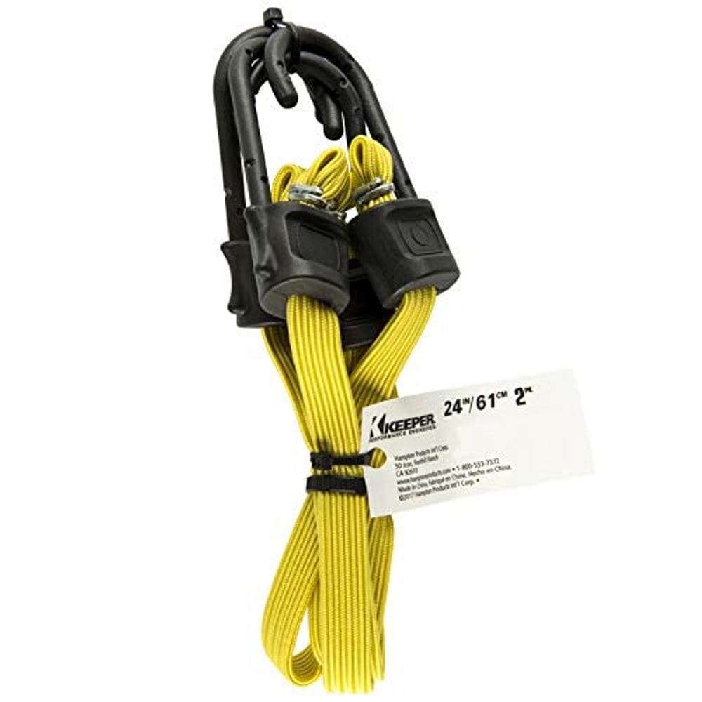Bungee Cord KEEPER Yellow Flat 60 cm L x 0,8 cm (2 unidades)