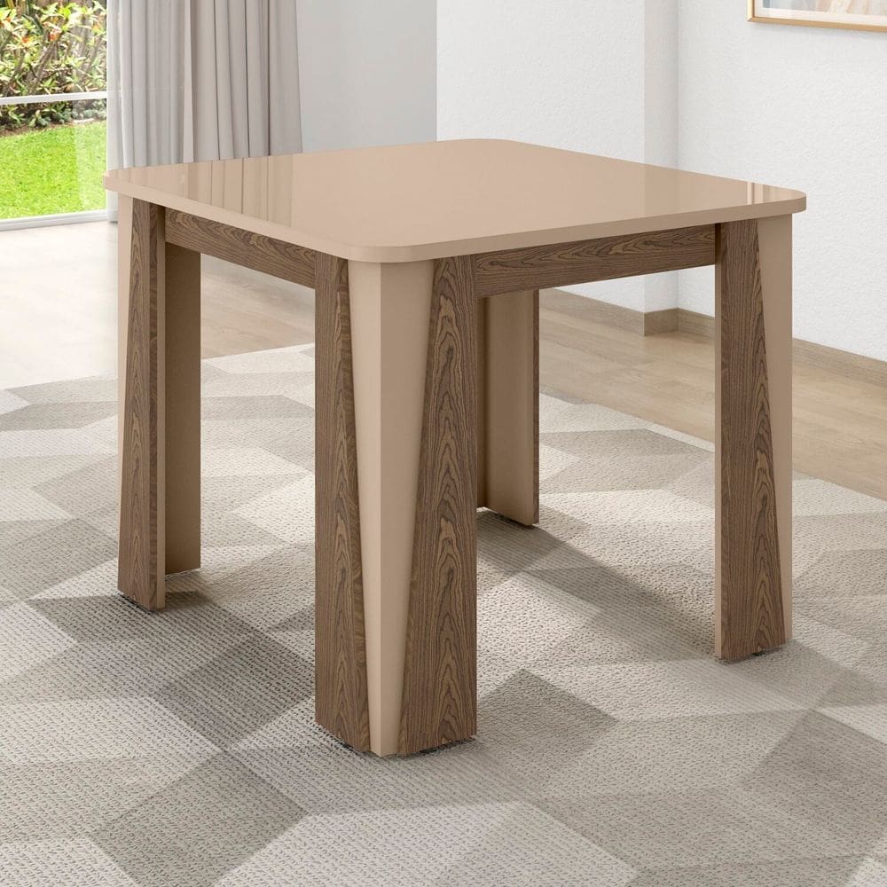 Mesa para Sala de Jantar 4 Lugares Opera Cinza/Carvalho