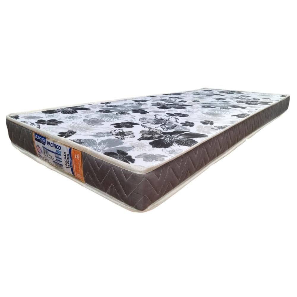 Colchão Solteiro D23 Sonolar Pacífico Cinza 78x188x12cm ANTIALÉRGICO E DOUBLE FACE