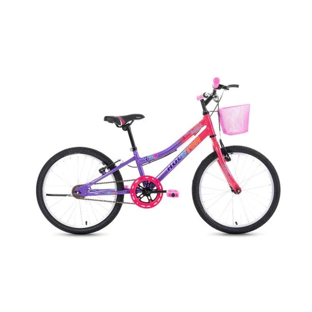 Bicicleta Aro 20 Houston Bixy Monovelocidade 201S Rosa Pérola/Roxo