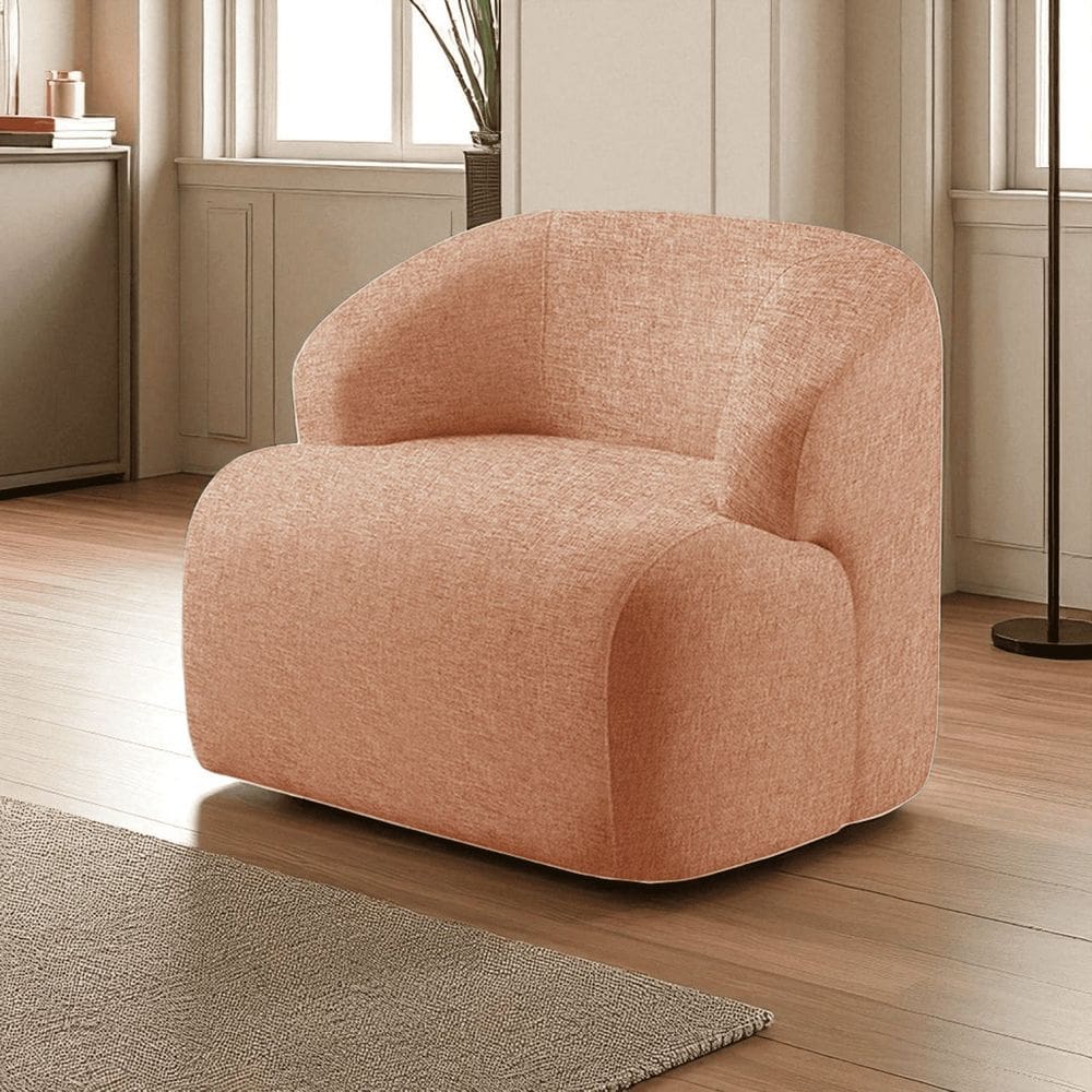 Poltrona Luxo Madeira Maciça Eucalipto Noah Terracota