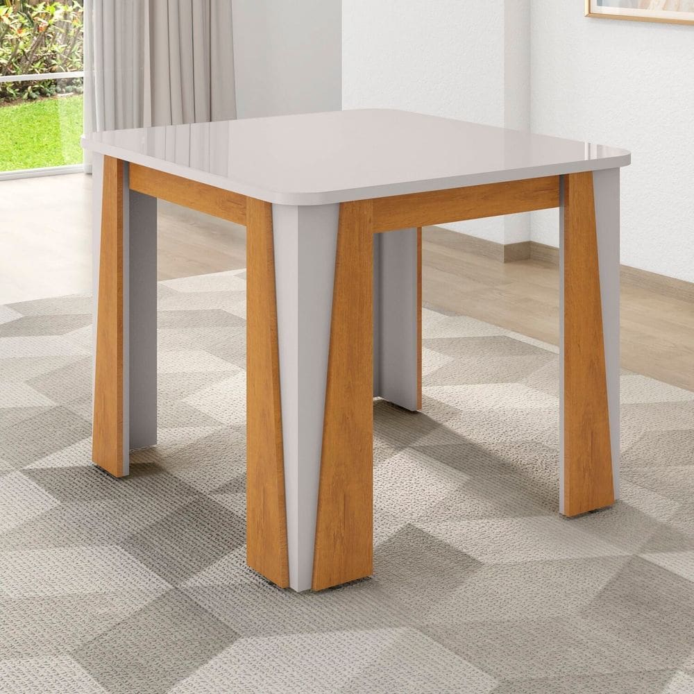 Mesa para Sala de Jantar 4 Lugares Opera Naturalle/Off-White